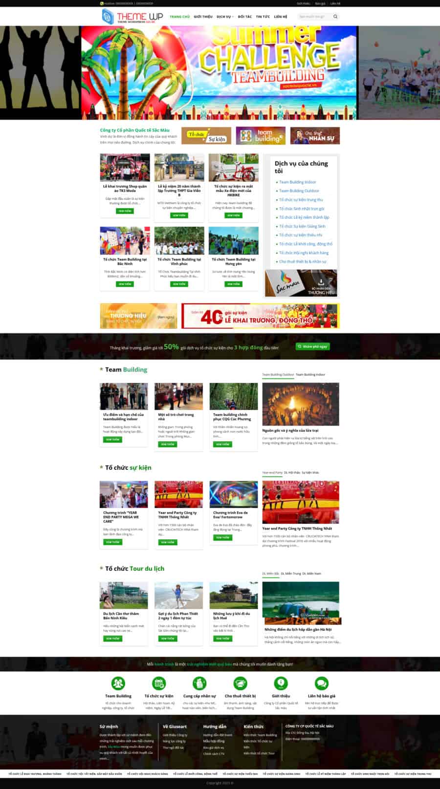 Theme wordpress công ty tổ chức sự kiện 3