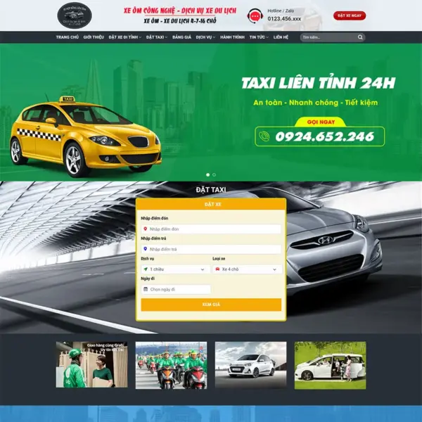 theme wordpress taxi có tính phí tự động