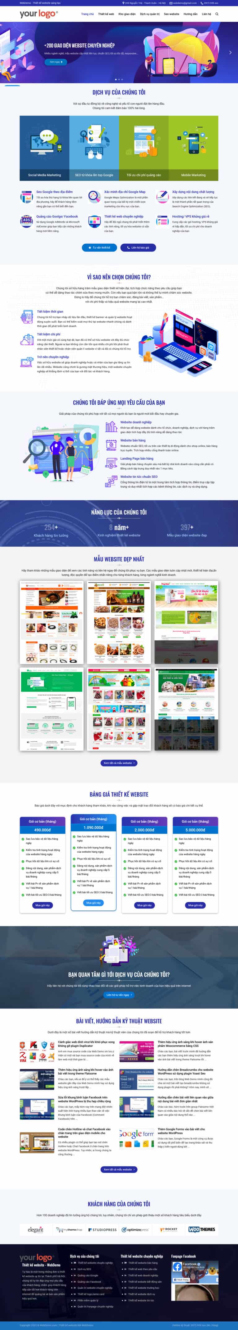 Theme WordPress Công ty Thiết kế Web 5