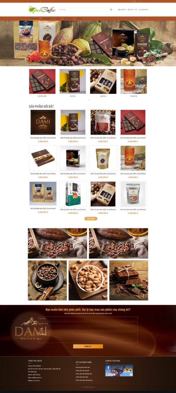 Theme wordpress bán cafe 2