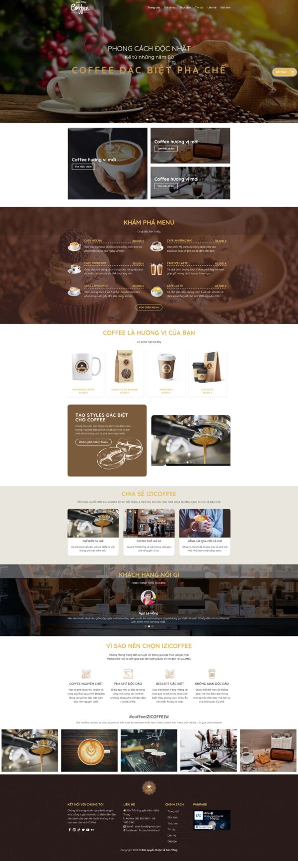 Theme wordpress bán cafe