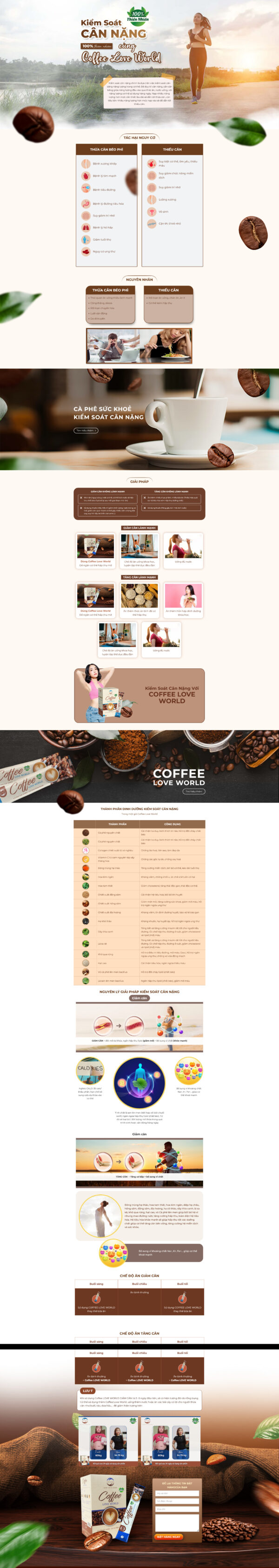 Theme wordpress Landing page thực phẩm chức năng giảm cân