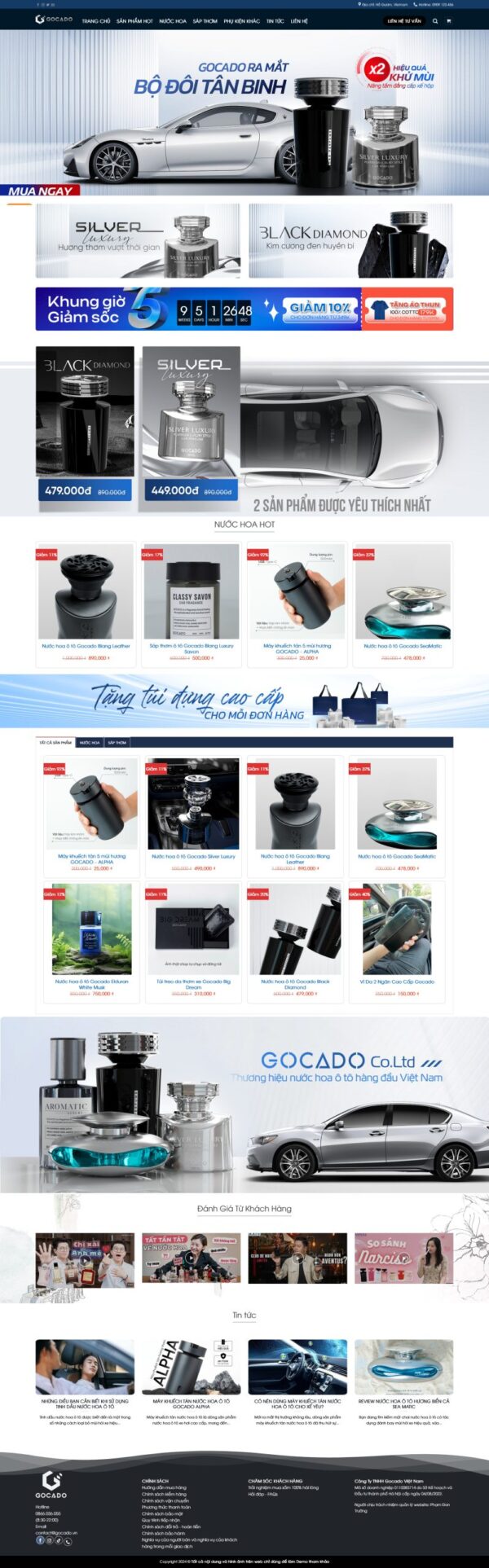 Theme wordpress shop bán nước hoa ô tô