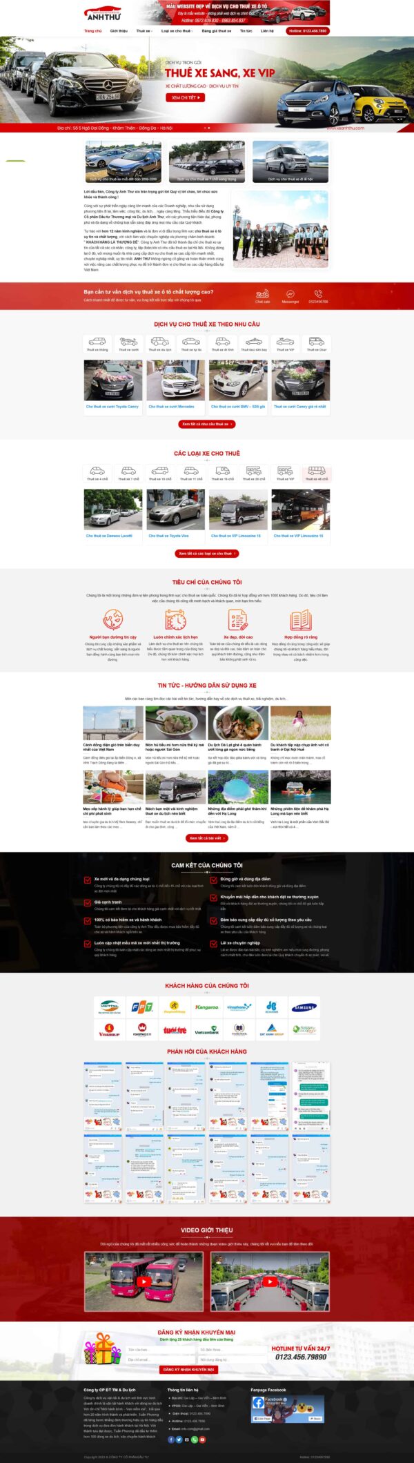 Theme wordpress dịch vụ thuê xe ô tô - thuê xe 4