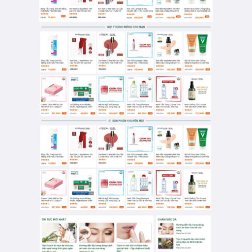 Theme wordpress bách hóa ,mỹ phẩm 3
