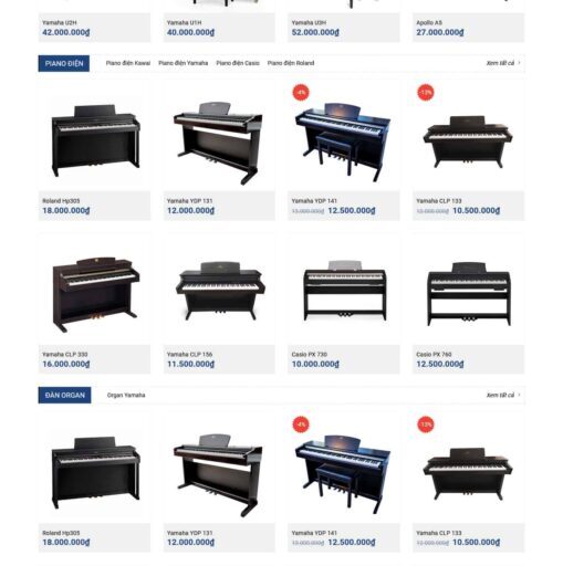 Theme wordpress dạy nhạc