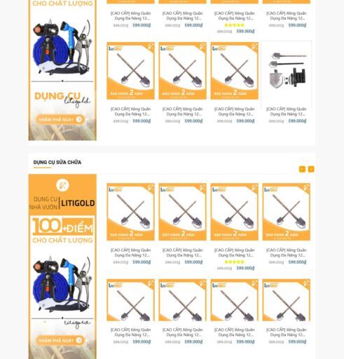 Theme wordpress shop bán dụng cụ nông nghiệp