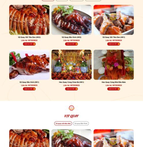 Theme wordpress bán heo quay ,quán ăn nhà hàng