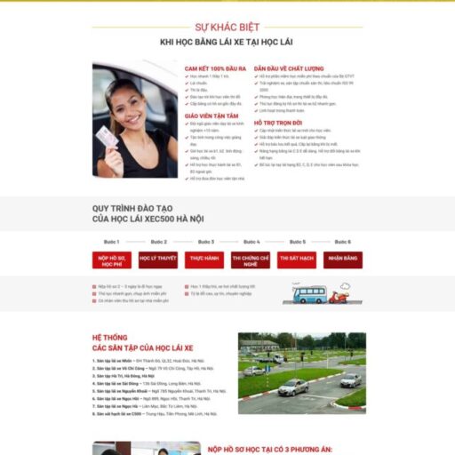 Theme wordpress trung tâm dạy lái xe