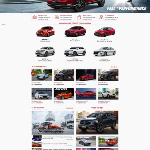 Theme wordpress bán xe oto honda 2