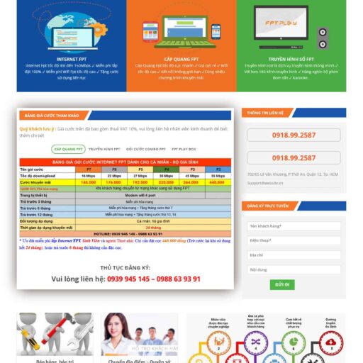 Theme wordpress lắp mạng fpt