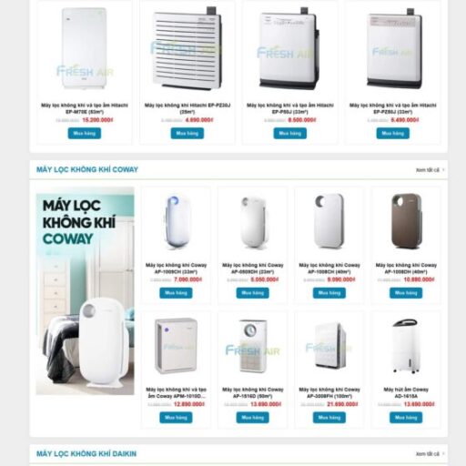 Theme wordpress bán máy lọc khí 4