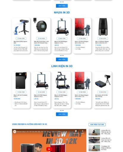 Theme wordpress bán máy in 3d