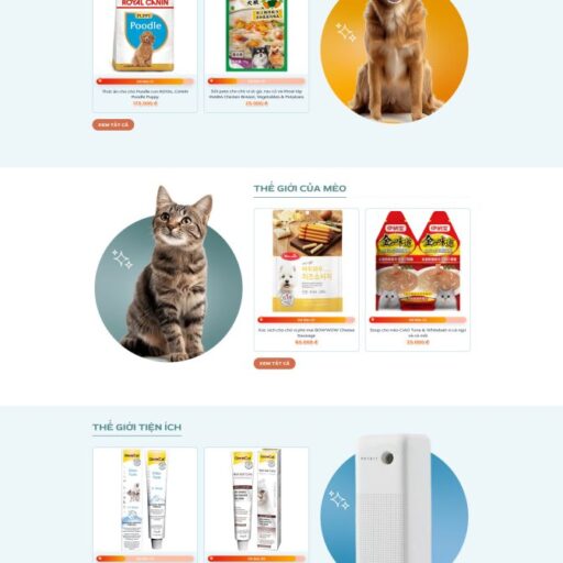 Theme wordpress dịch vụ thú cưng chó mèo