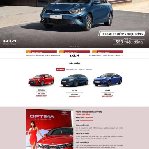 Theme Wordpress hảng xe kia chuẩn đẹp