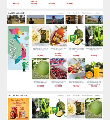 Theme wordpress bán trái cây đặc sản
