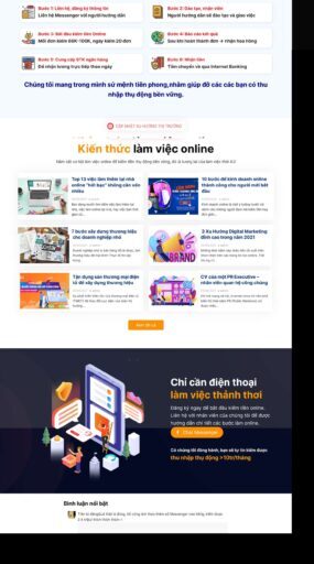 Theme wordpress lading pape top việc