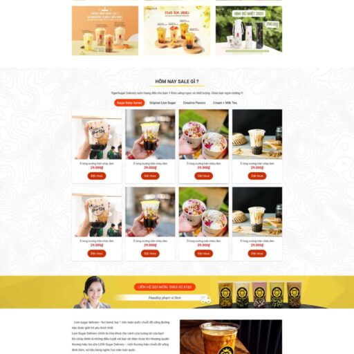 Theme WordPress bán trà sữa