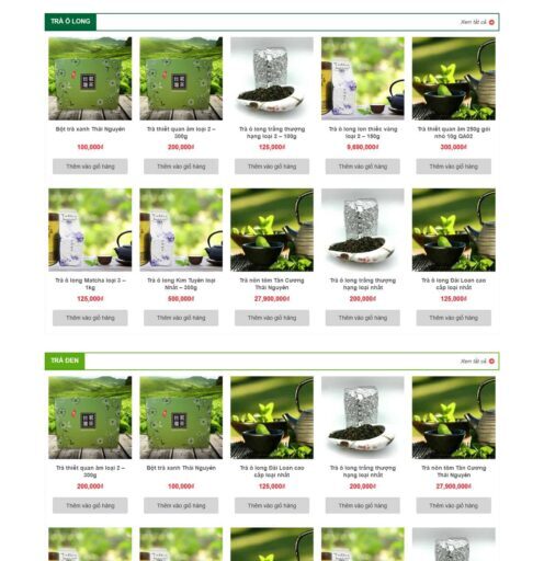 Theme wordpress bán trà xanh