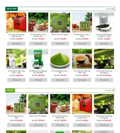 Theme wordpress trà xanh 4